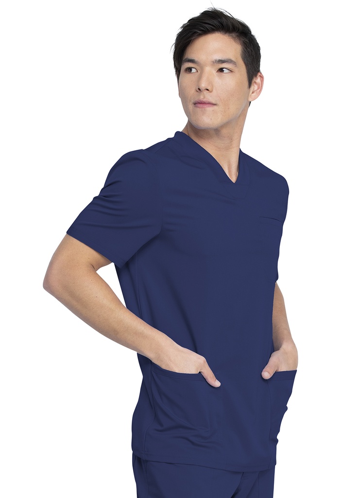 Men's V-Neck Top (XXS, Navy)