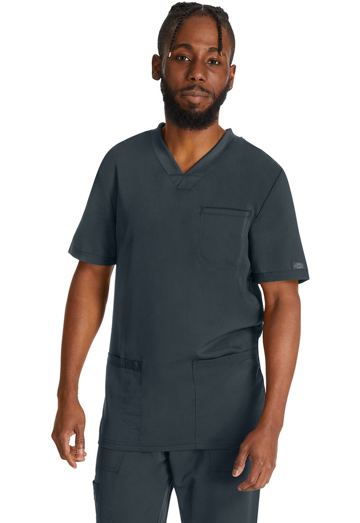 Men's V-Neck Top (XXS, Pewter)