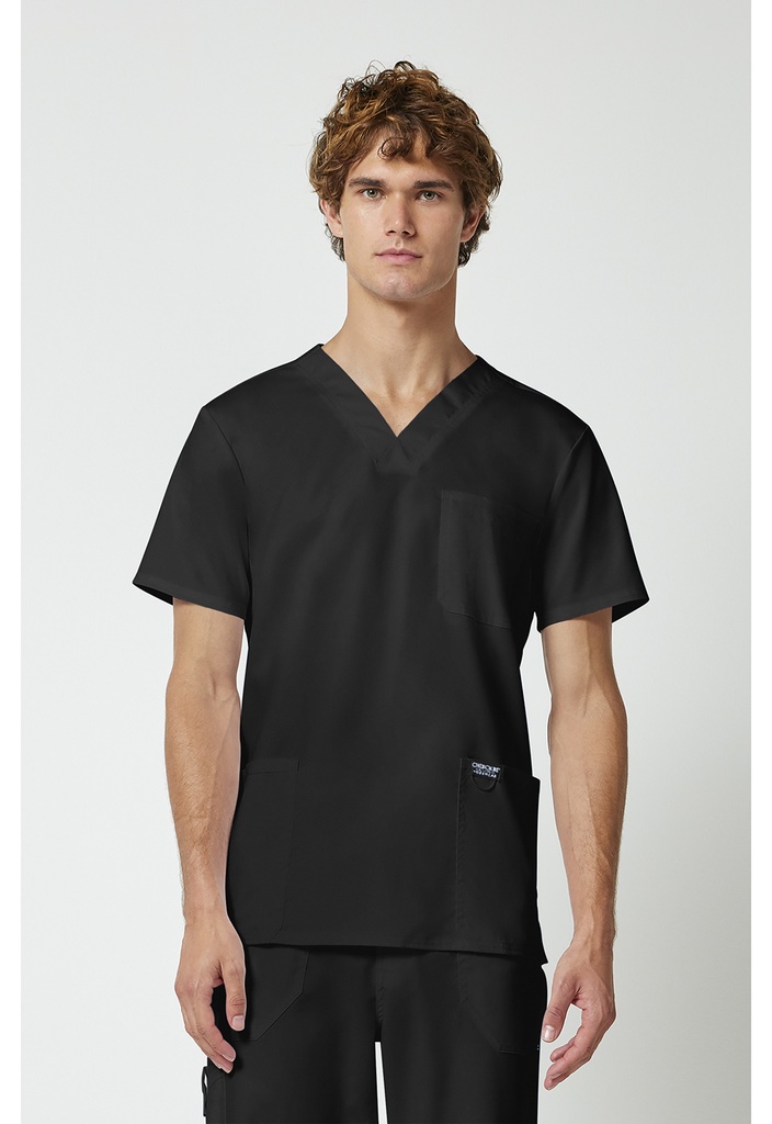 Men's V-Neck Top (XS, Black)
