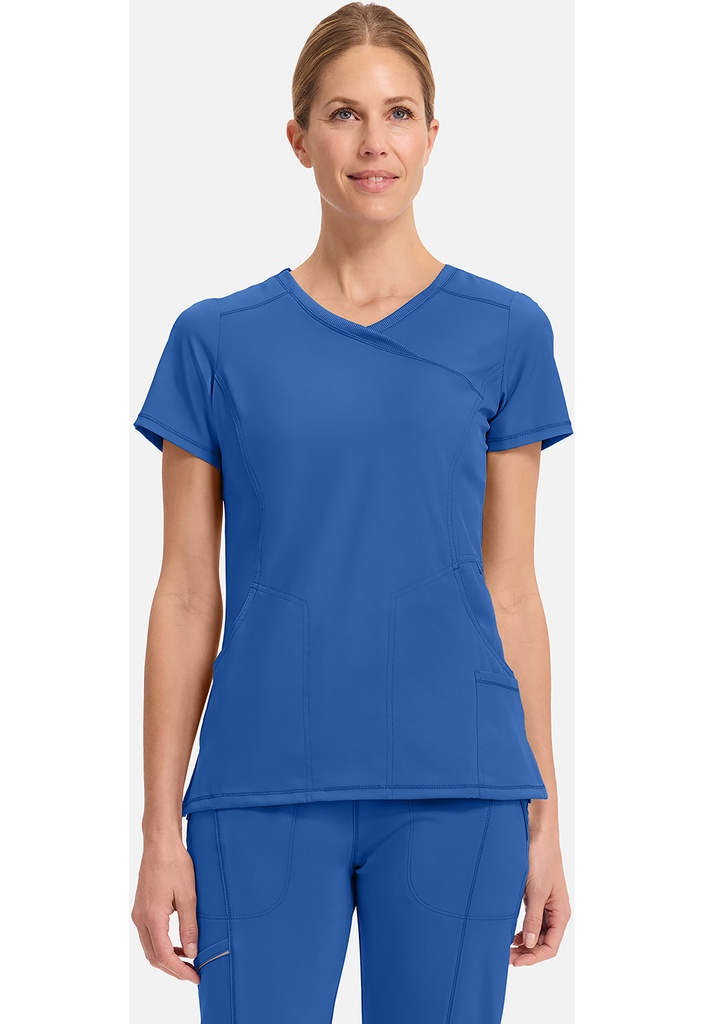Mock Wrap Top (XS, Royal)
