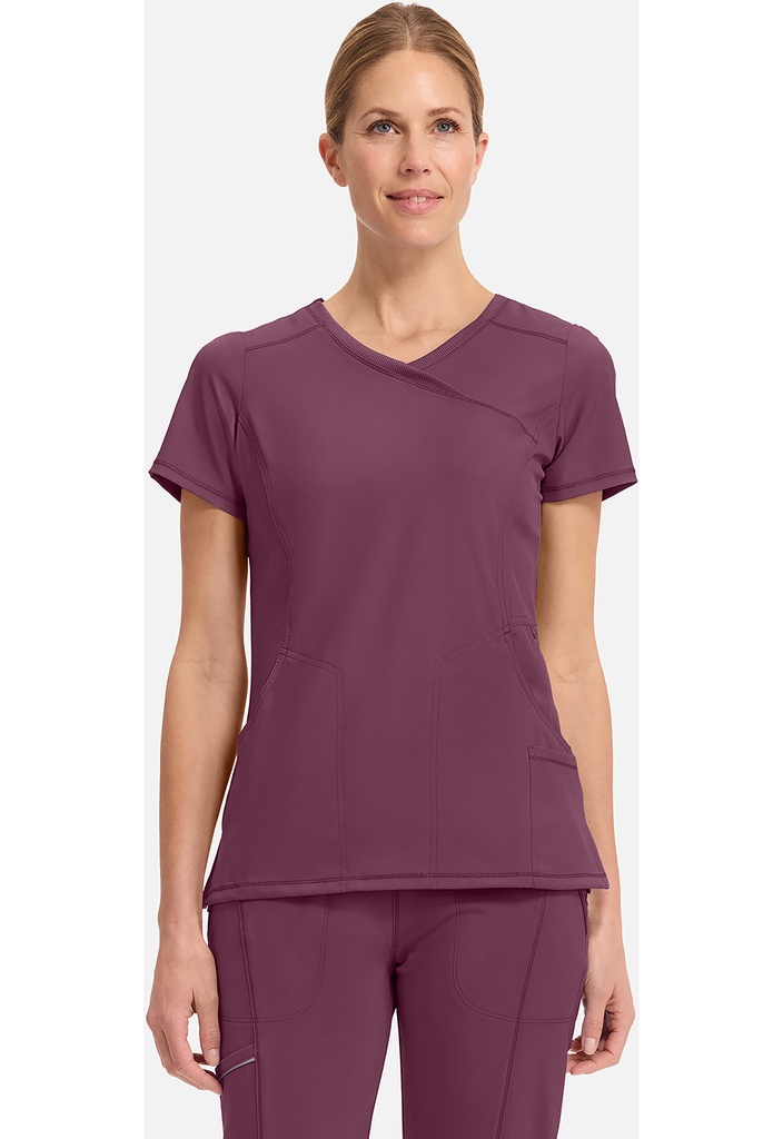 Mock Wrap Top (XS, Wine)