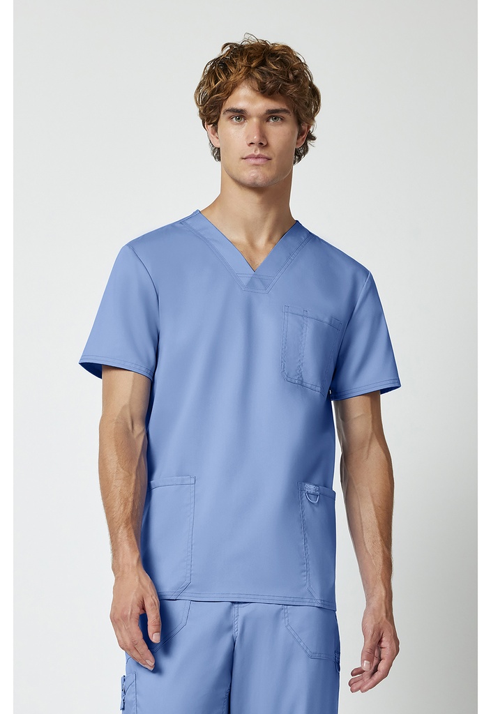 Men's V-Neck Top (XS, Ciel Blue)