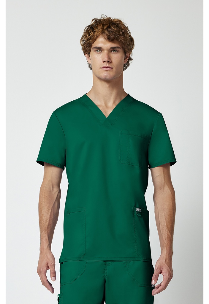 Men's V-Neck Top (XS, Hunter Green)