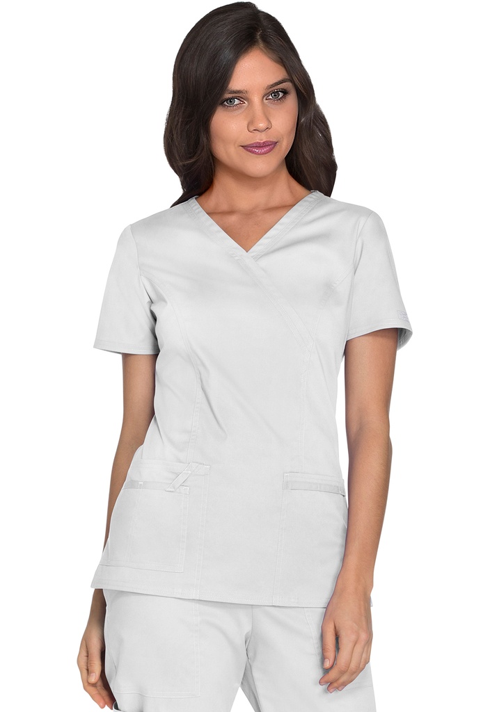 Mock Wrap Top (XXS, White)