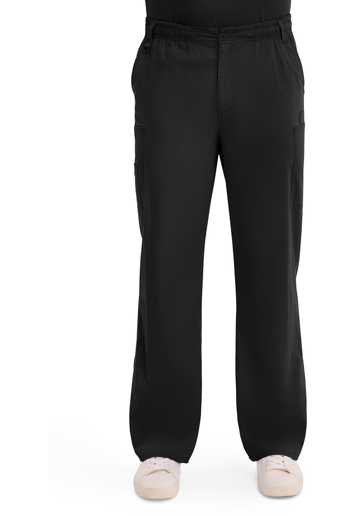 Men's Zip Fly Pull-On Pant (XXS, Black)