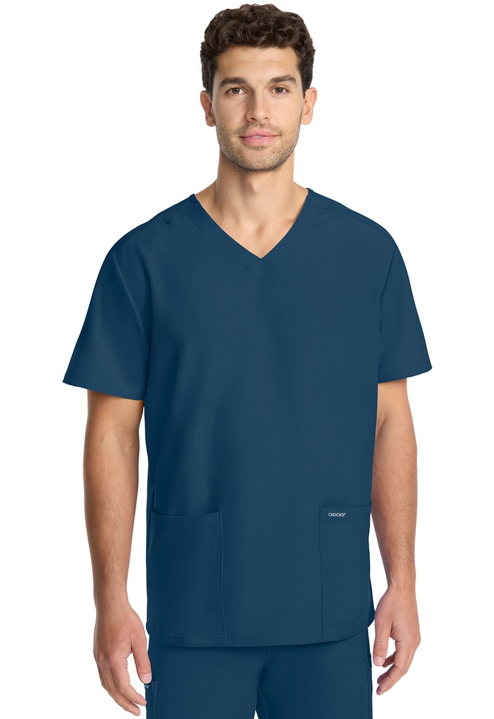 Unisex V-neck Top (XS, Caribbean Blue)
