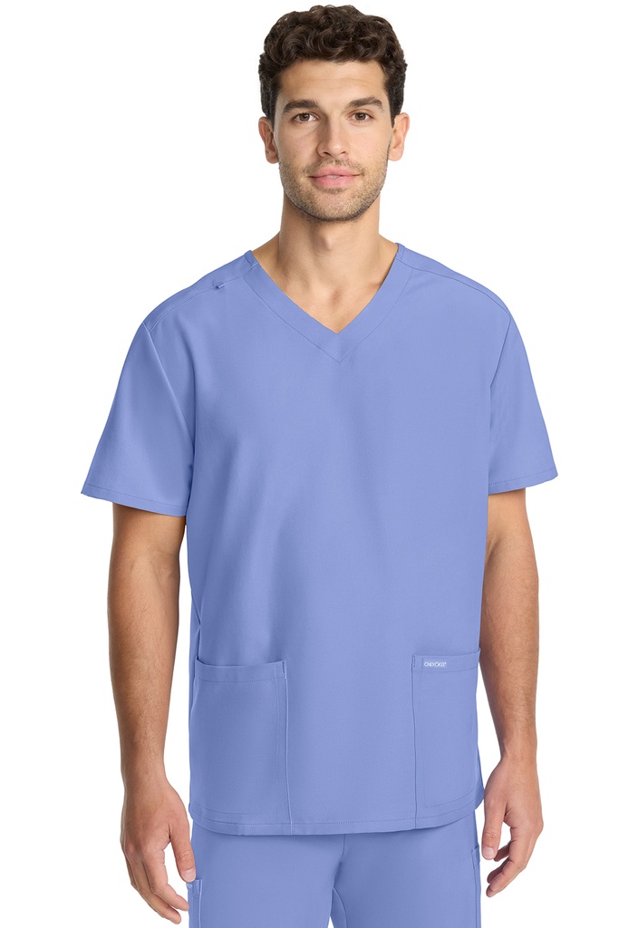 Unisex V-neck Top (XS, Ciel Blue)