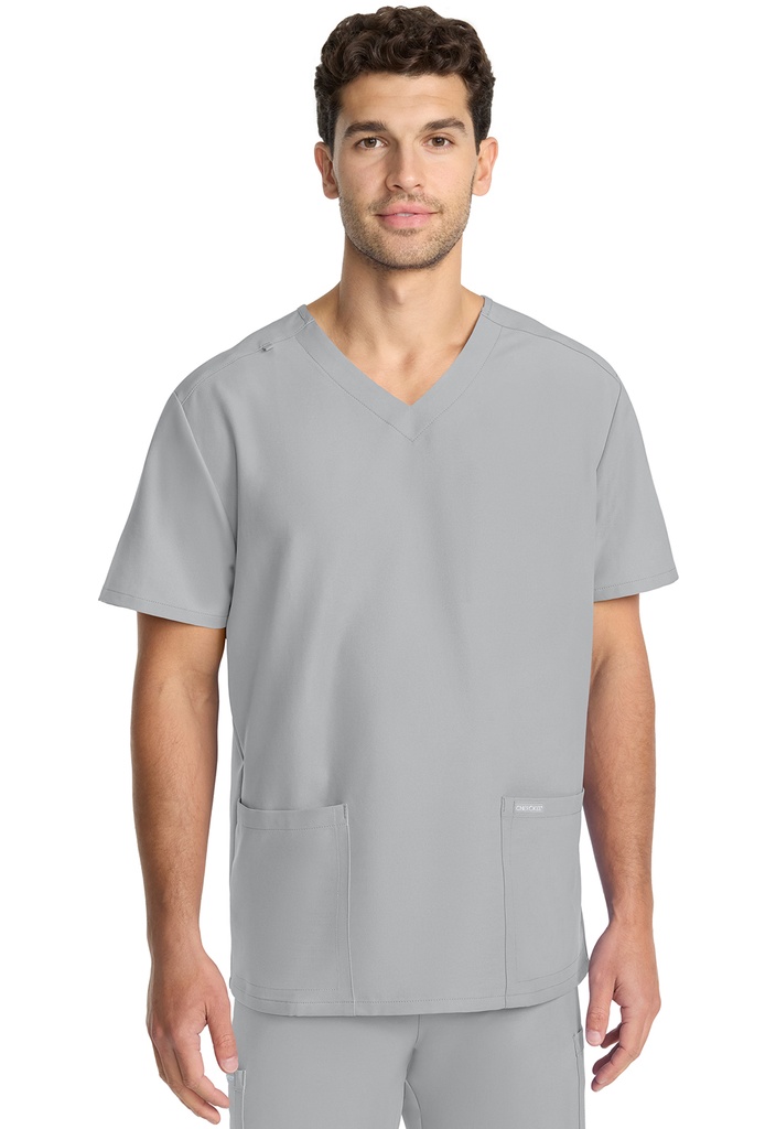 Unisex V-neck Top (XS, Grey)