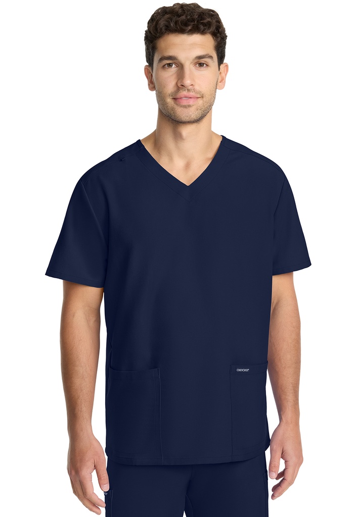 Unisex V-neck Top (XS, Navy)