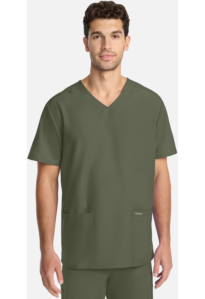 Unisex V-neck Top (XS, Olive)