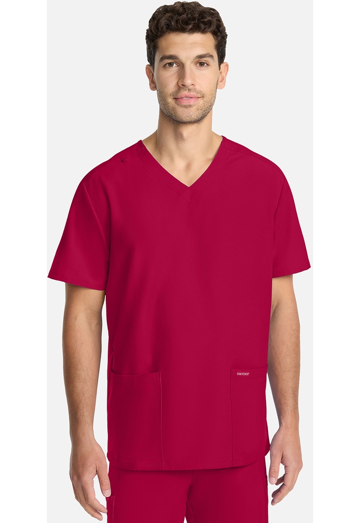 Unisex V-neck Top (XS, Red)