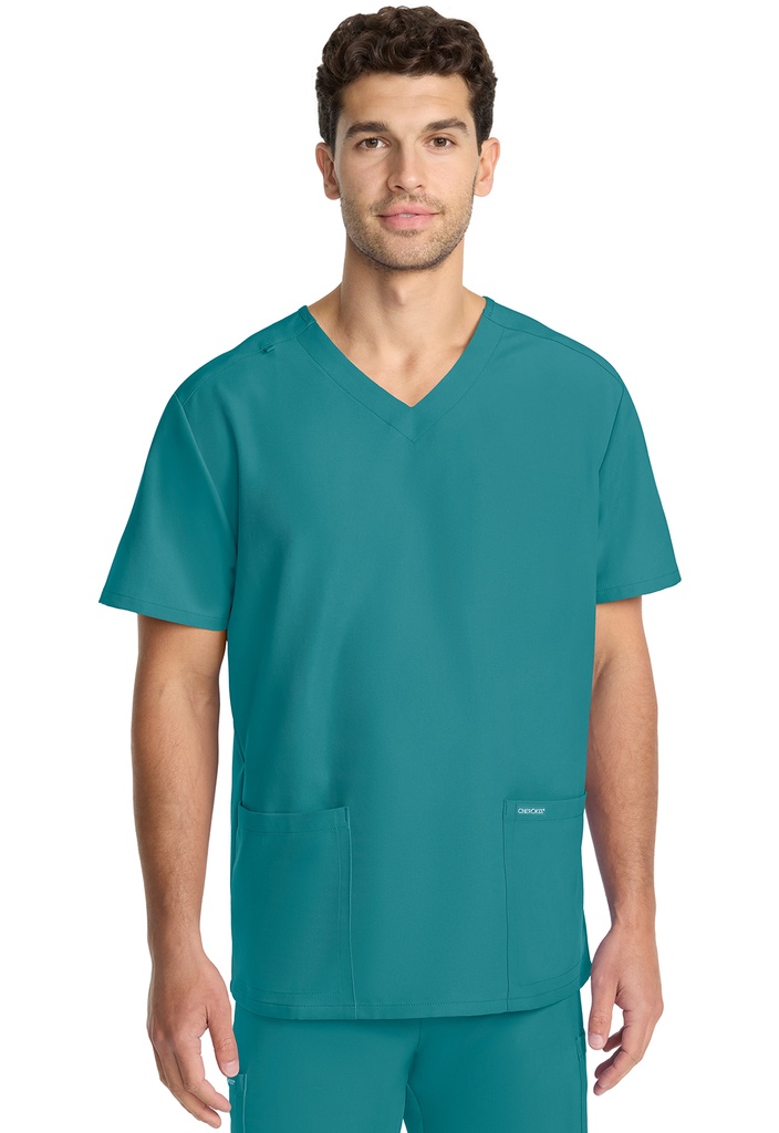 Unisex V-neck Top (XS, Teal Blue)