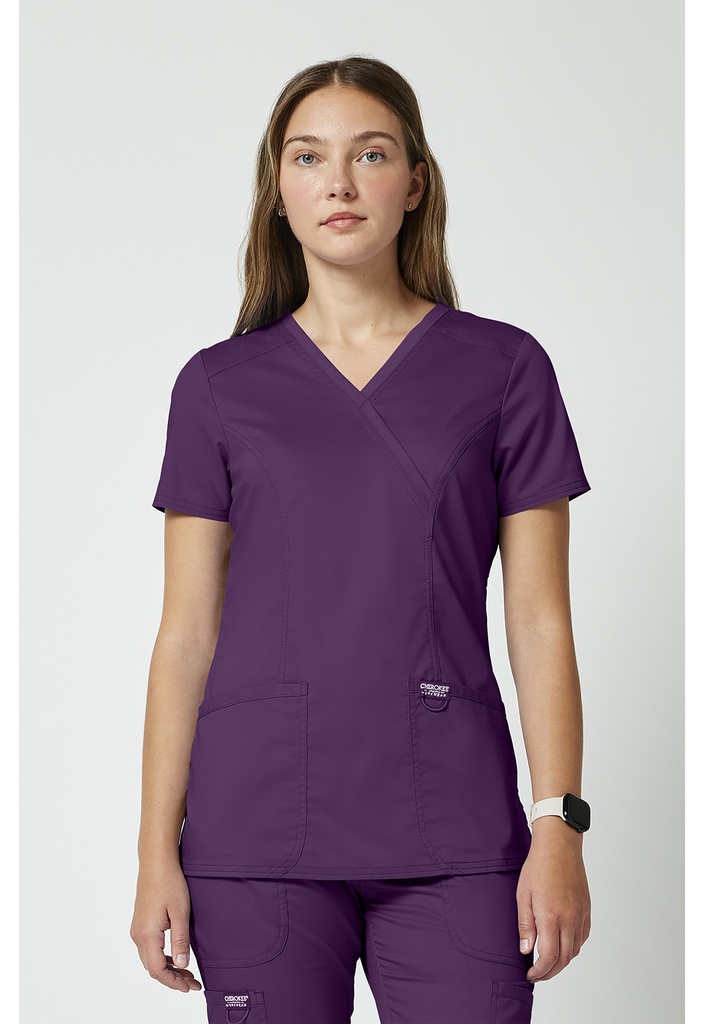 Mock Wrap Top (XS, Eggplant)