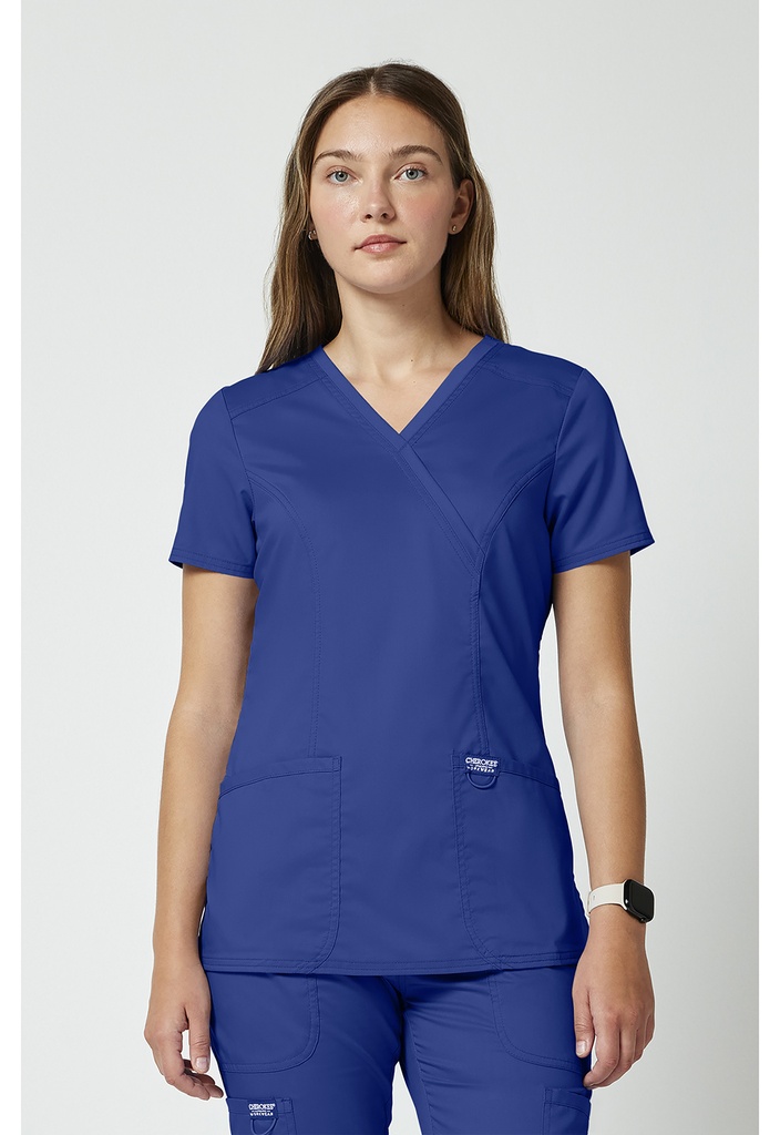 Mock Wrap Top (XS, Galaxy Blue)