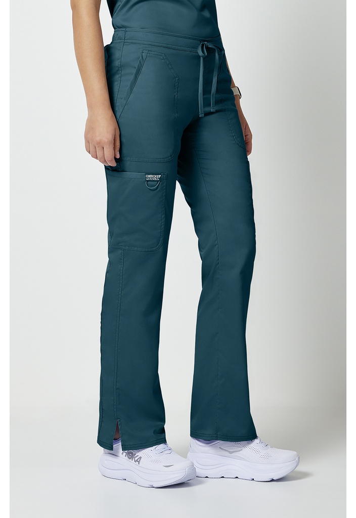 Mid Rise Moderate Flare Leg Drawstring P (XXS, Caribbean Blue)