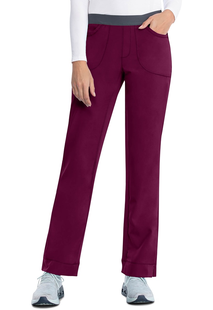 Slim Pull-On Pant (XXS, Wine)
