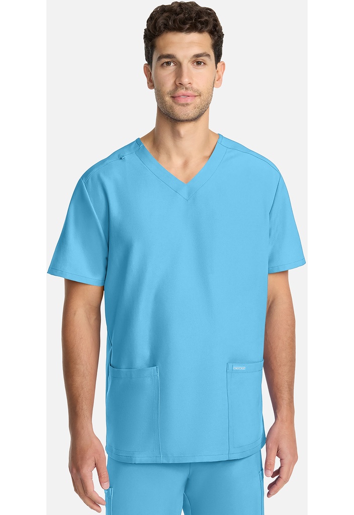 Unisex V-neck Top (XS, Turquoise)