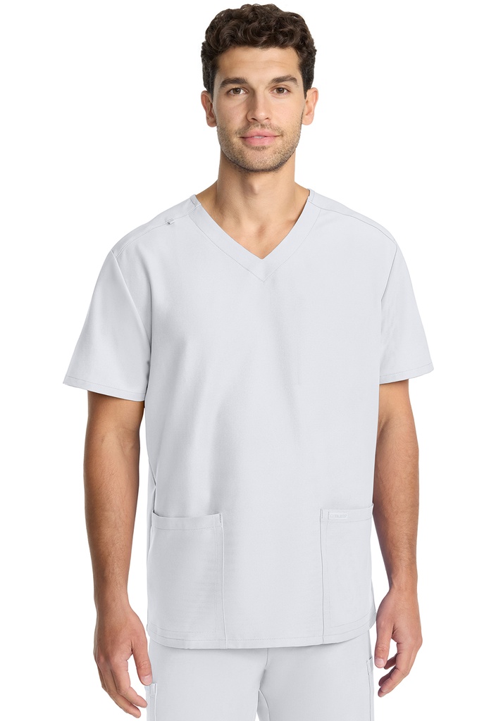 Unisex V-neck Top (XS, White)
