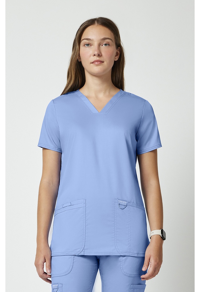 V-Neck Top (XXS, Ciel Blue)