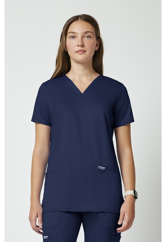 V-Neck Top (XXS, Navy)
