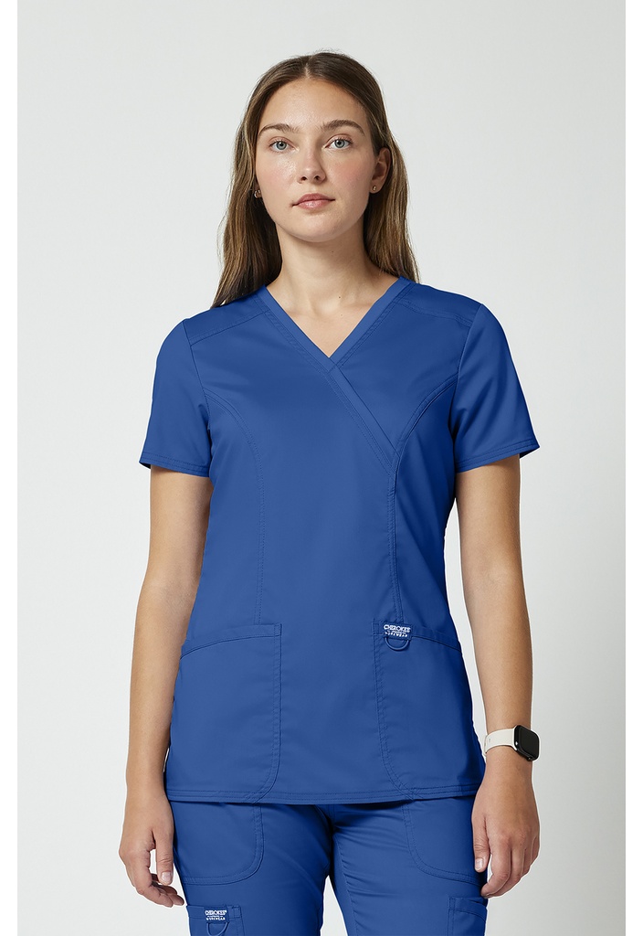 Mock Wrap Top (XS, Royal)