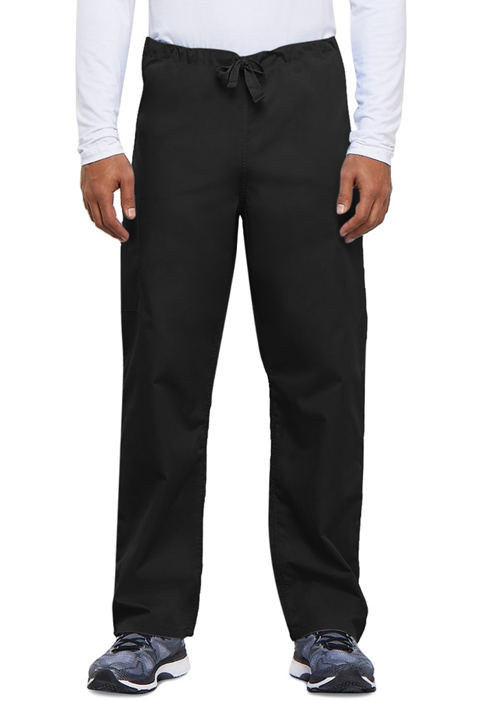Unisex Drawstring Cargo Pant (XXS, Black)