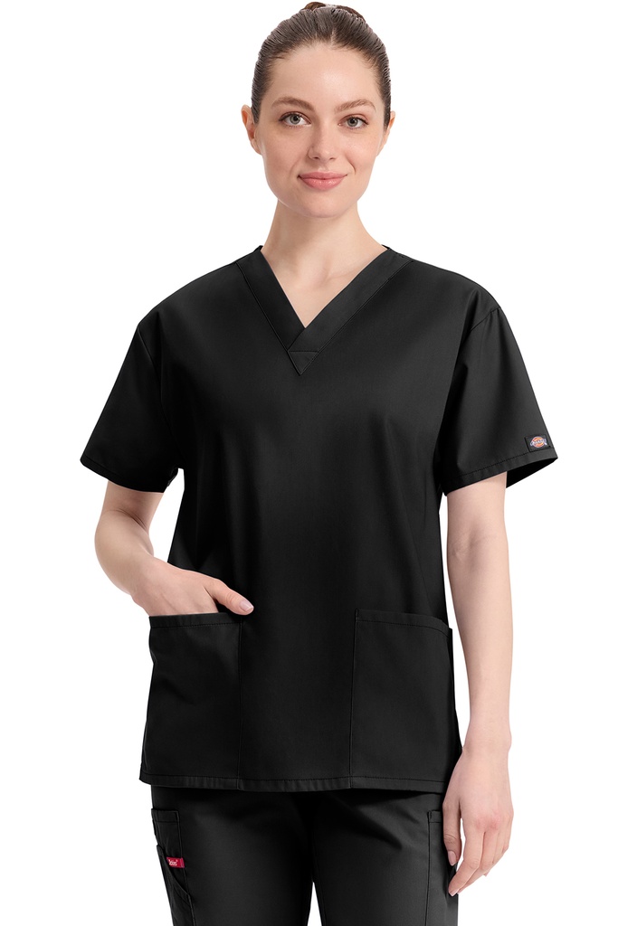 V-Neck Top (XXS, Black)