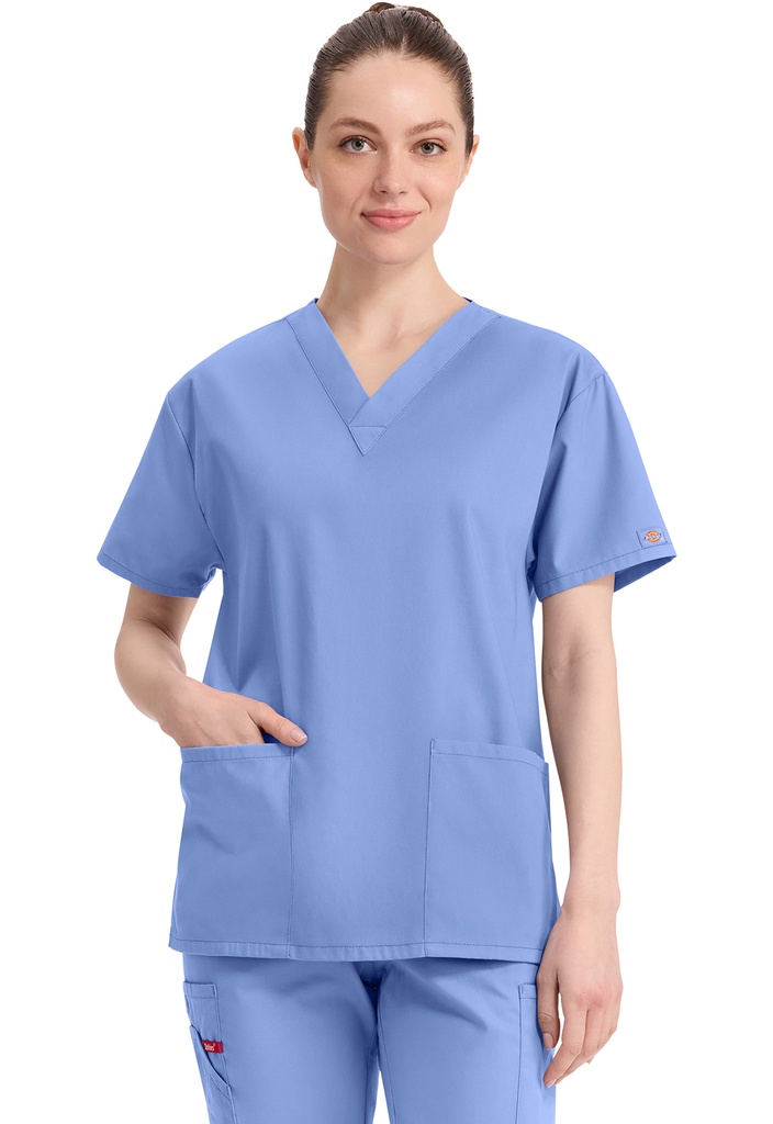 V-Neck Top (XXS, Ciel Blue)