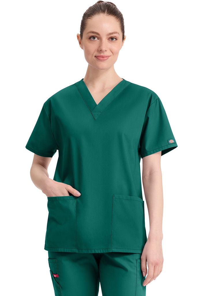 V-Neck Top (XXS, Hunter Green)