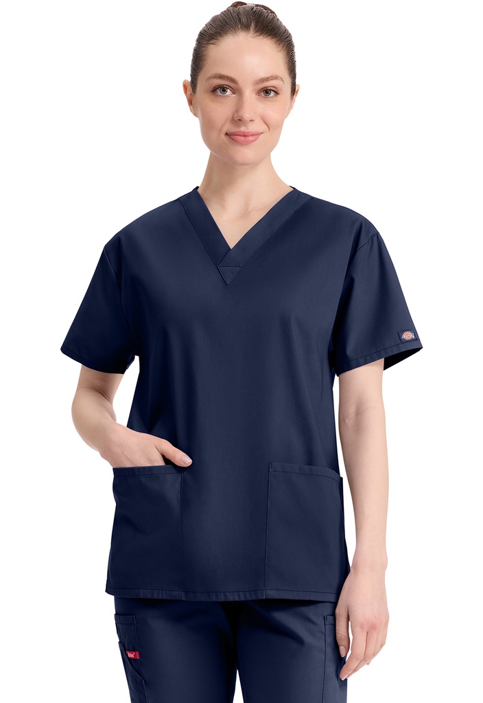V-Neck Top (XXS, Navy)