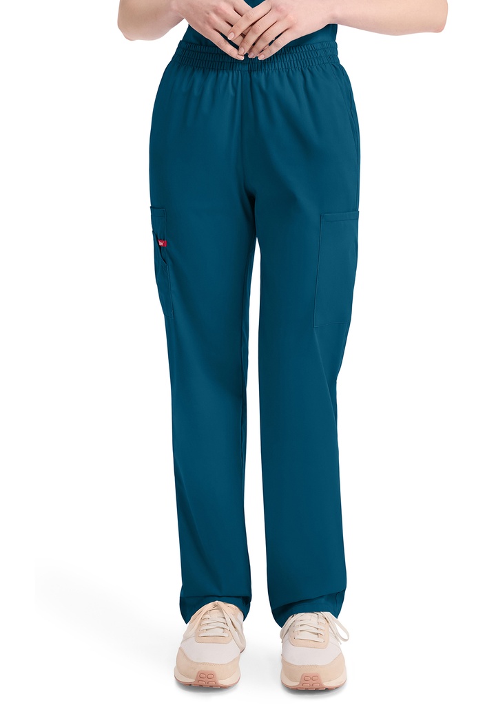 Natural Rise Tapered Leg Pull-on Pant (XXS, Caribbean Blue)