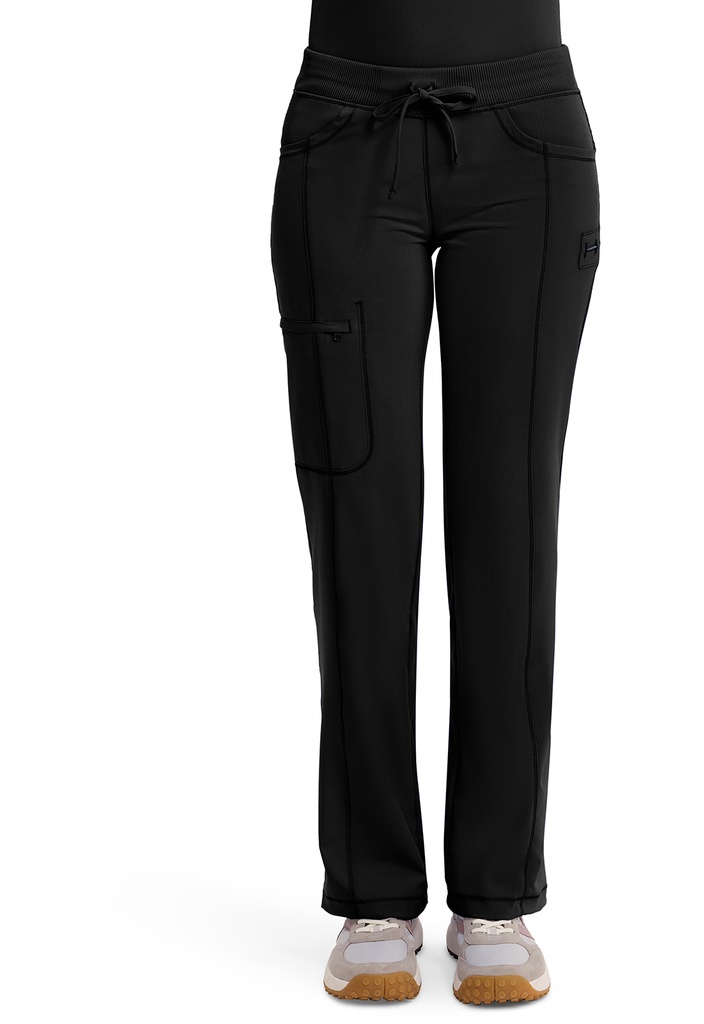 Straight Leg Drawstring Pant (XXS, Black)