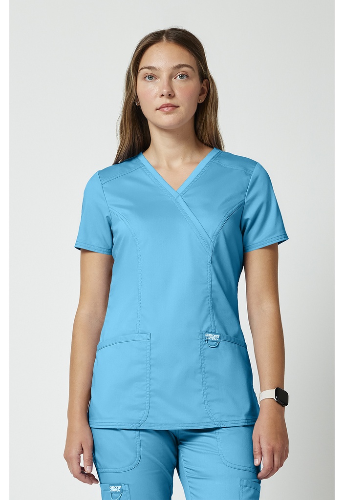 Mock Wrap Top (XS, Turquoise)