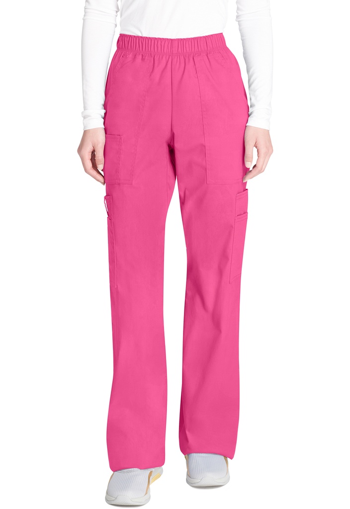 Mid Rise Pull-On Cargo Pant (XXS, Shocking Pink)