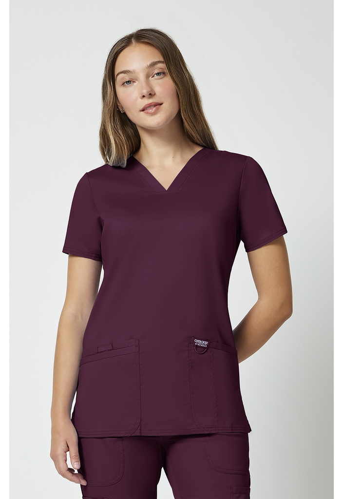 V-Neck Top (XXS, Wine)