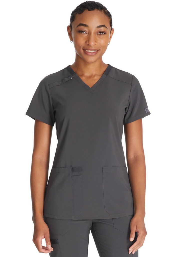 V-Neck Top (XXS, Pewter)