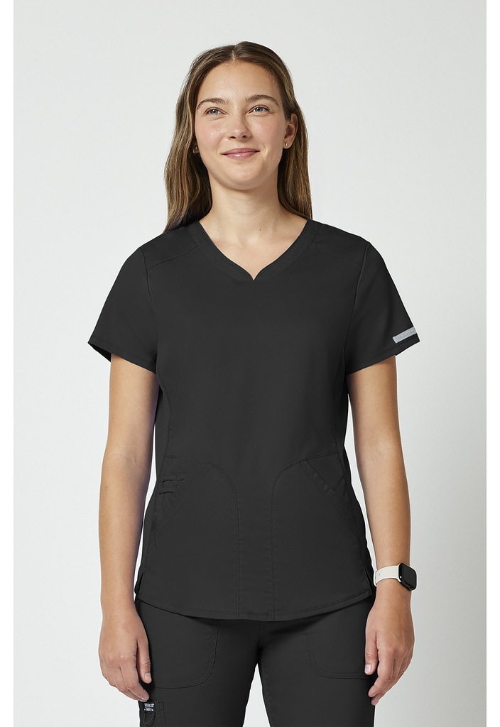 V-Neck Top (XXS, Black)