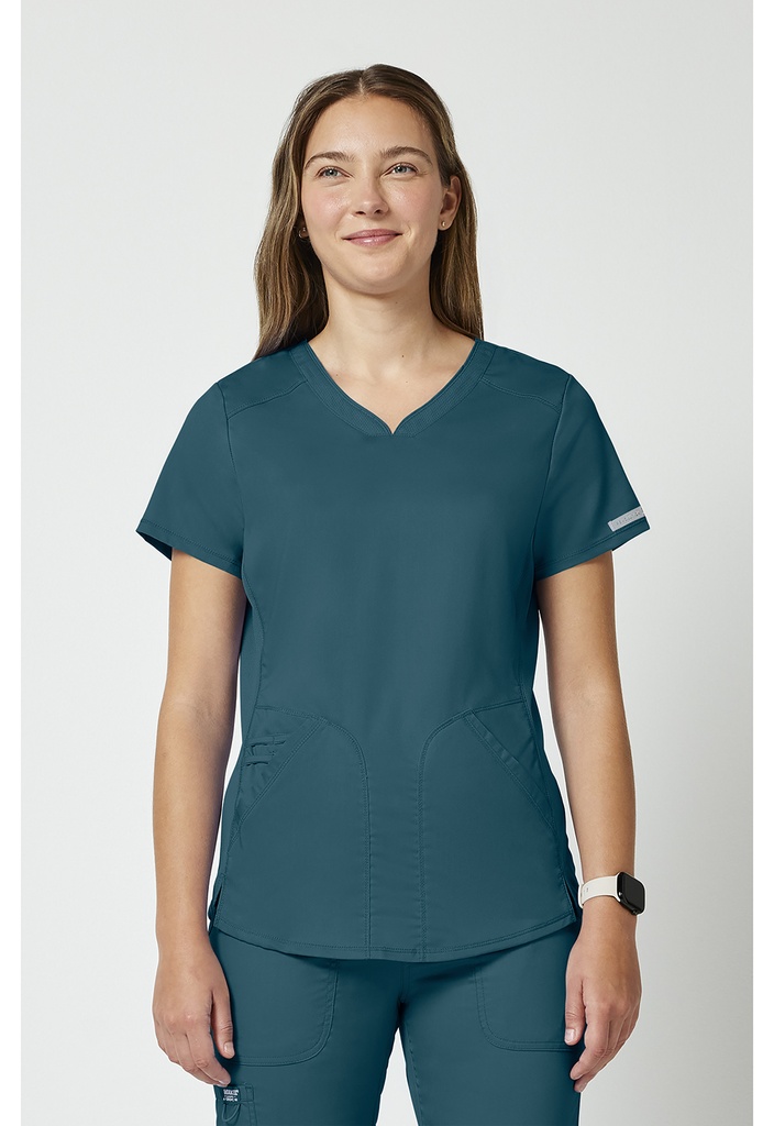 V-Neck Top (XXS, Caribbean Blue)