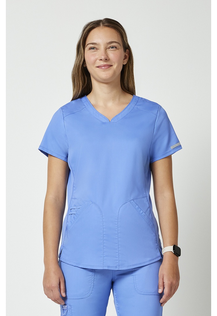 V-Neck Top (XXS, Ciel Blue)