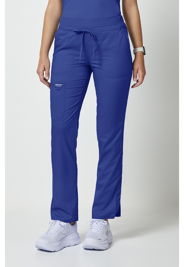 Mid Rise Tapered Leg Drawstring Pant (XXS, Galaxy Blue)