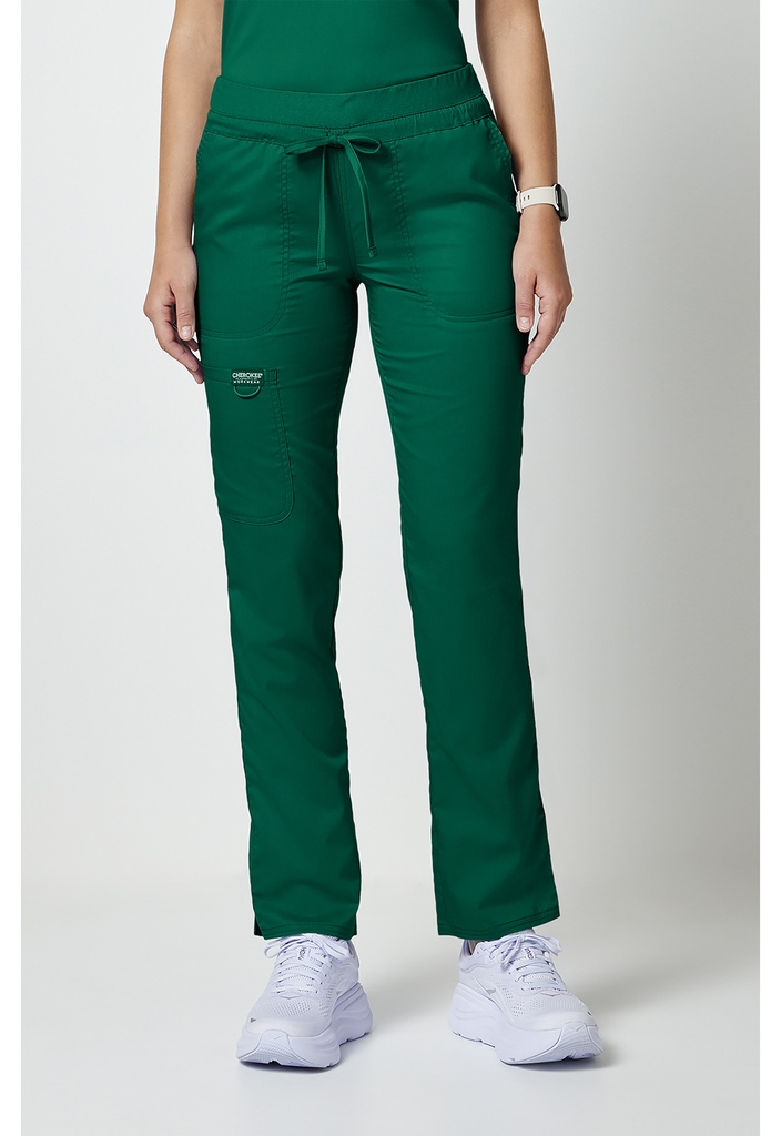 Mid Rise Tapered Leg Drawstring Pant (XXS, Hunter Green)