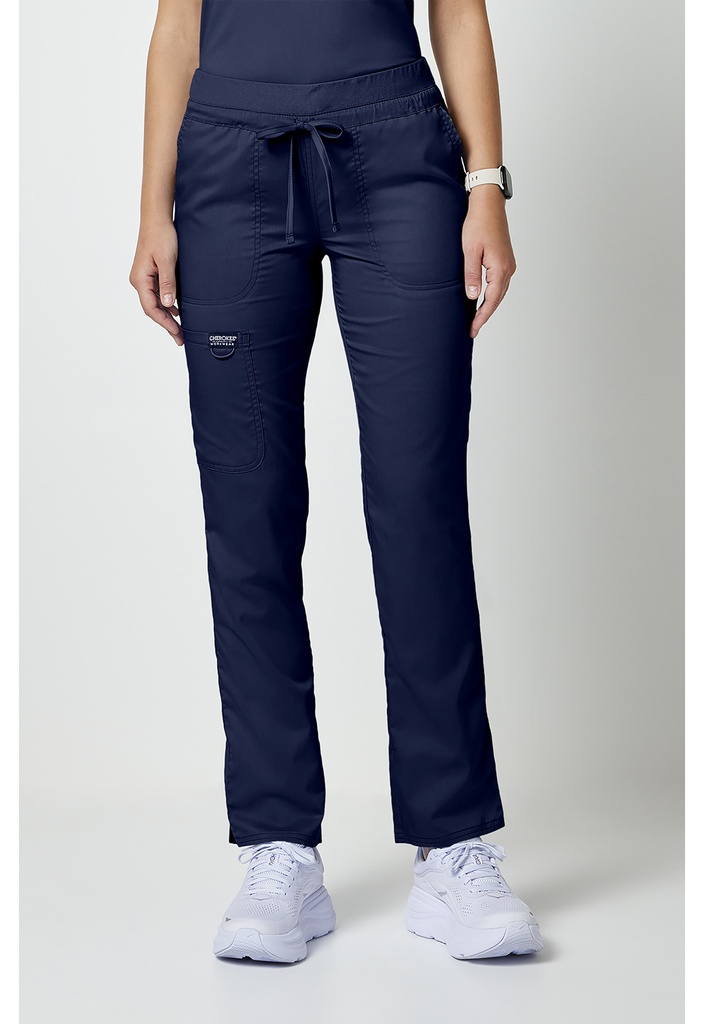 Mid Rise Tapered Leg Drawstring Pant (XXS, Navy)