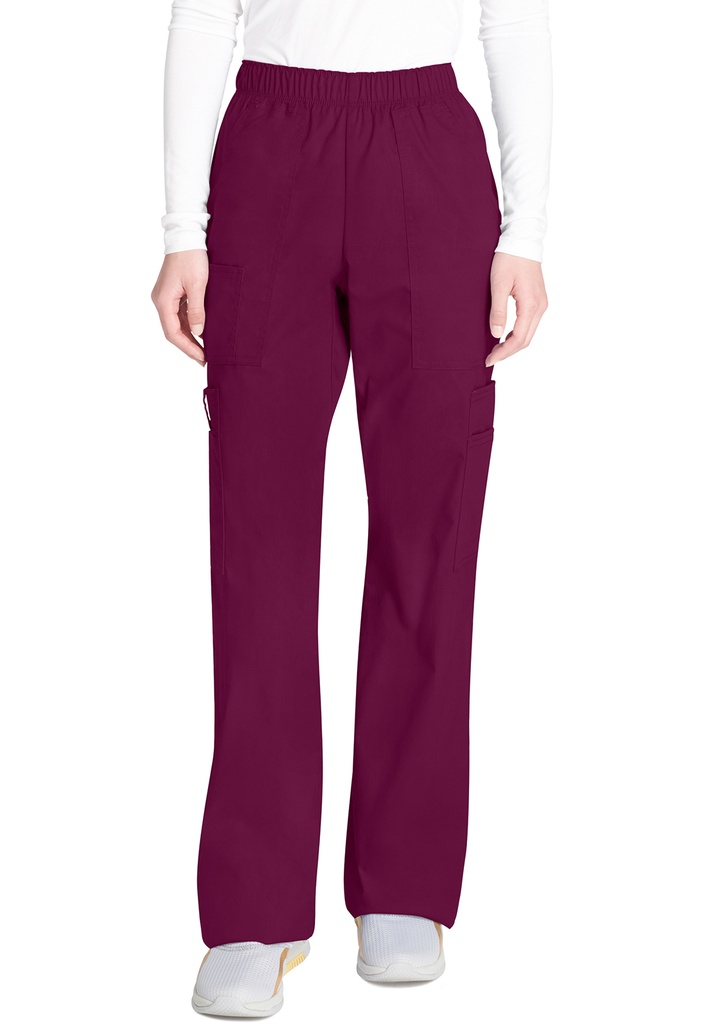 Mid Rise Pull-On Cargo Pant (XXS, Wine)