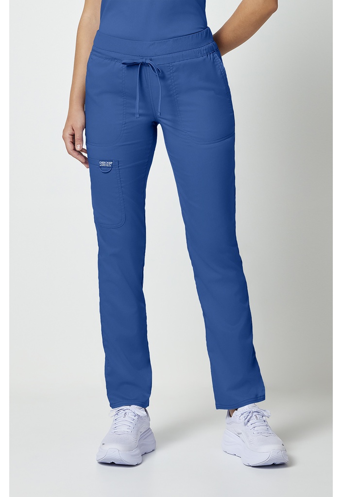 Mid Rise Tapered Leg Drawstring Pant (XXS, Royal)