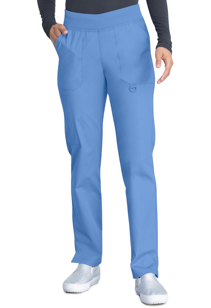 Mid Rise Tapered Leg Pull-on Pant (XXS, Ciel Blue)
