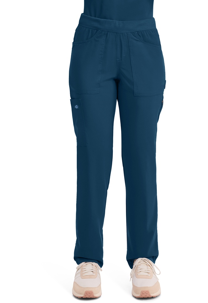 Mid Rise Tapered Leg Pull-on Pant (XXS, Caribbean Blue)