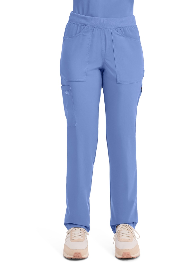 Mid Rise Tapered Leg Pull-on Pant (XXS, Ciel Blue)