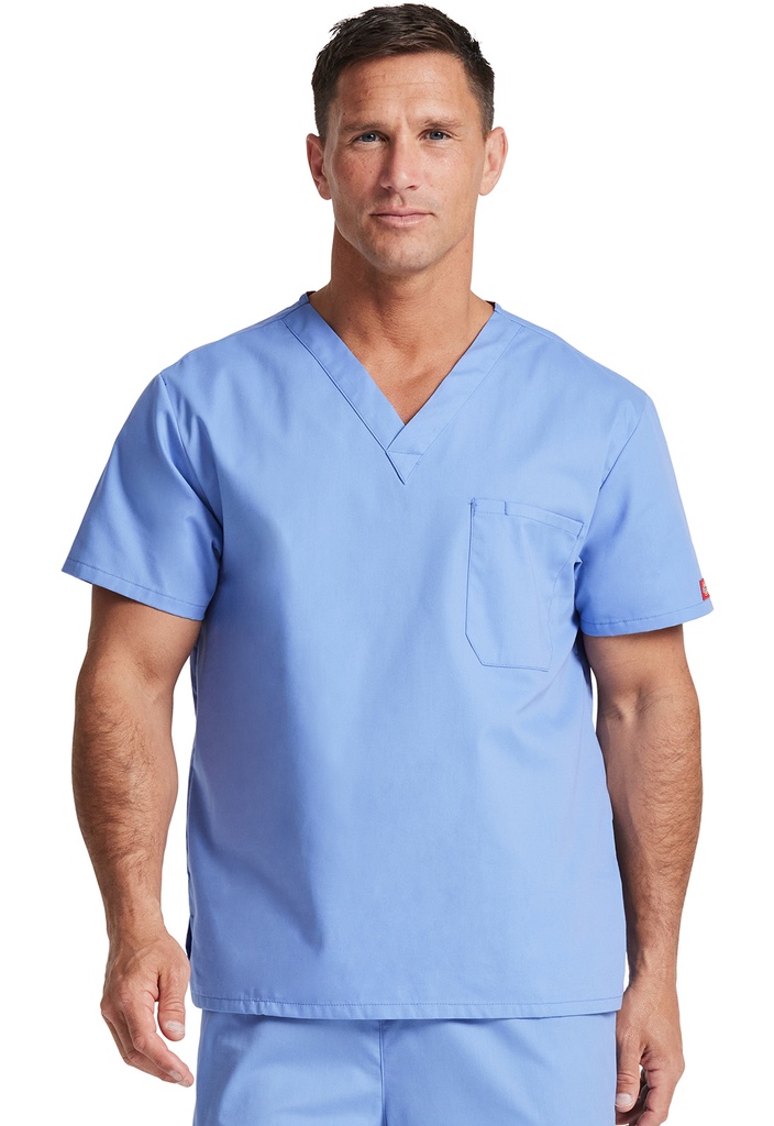 Unisex Tuckable V-Neck Top (XXS, Ciel Blue)
