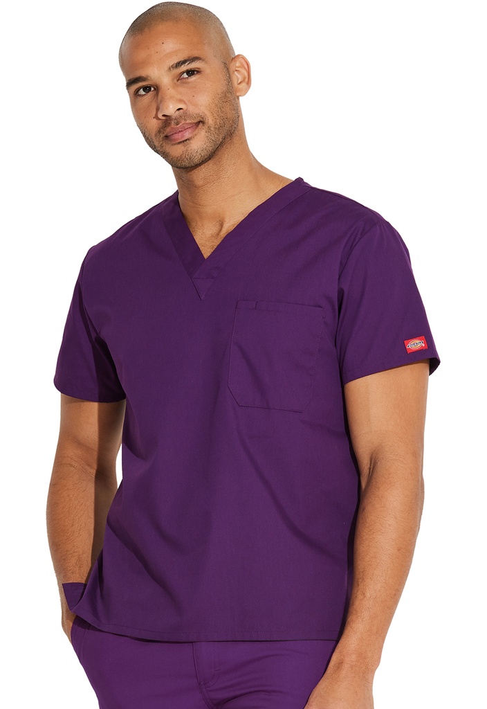 Unisex Tuckable V-Neck Top (XXS, Eggplant)