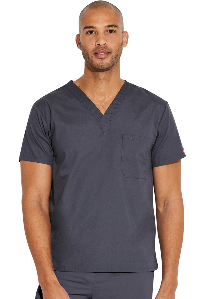 Unisex Tuckable V-Neck Top (XXS, Pewter)